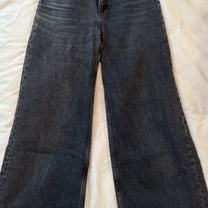 Dark Blue Wide-Leg Jeans